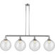 Franklin Restoration XX-Large Beacon LED 56 inch Polished Chrome Island Light Ceiling Light in Seedy Glass, Franklin Restoration