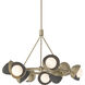 Brooklyn 9 Light 32 inch Soft Gold and Natural Iron Ring Pendant Ceiling Light in Soft Gold/Natural Iron