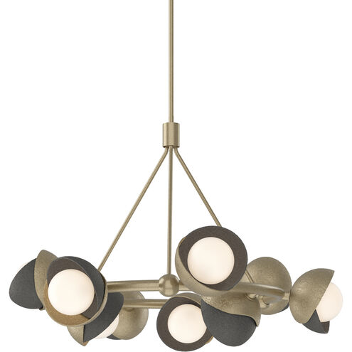 Brooklyn 9 Light 32 inch Soft Gold and Natural Iron Ring Pendant Ceiling Light in Soft Gold/Natural Iron