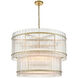 Allure 16 Light 36 inch Aged Brass Drum Chandelier Ceiling Light
