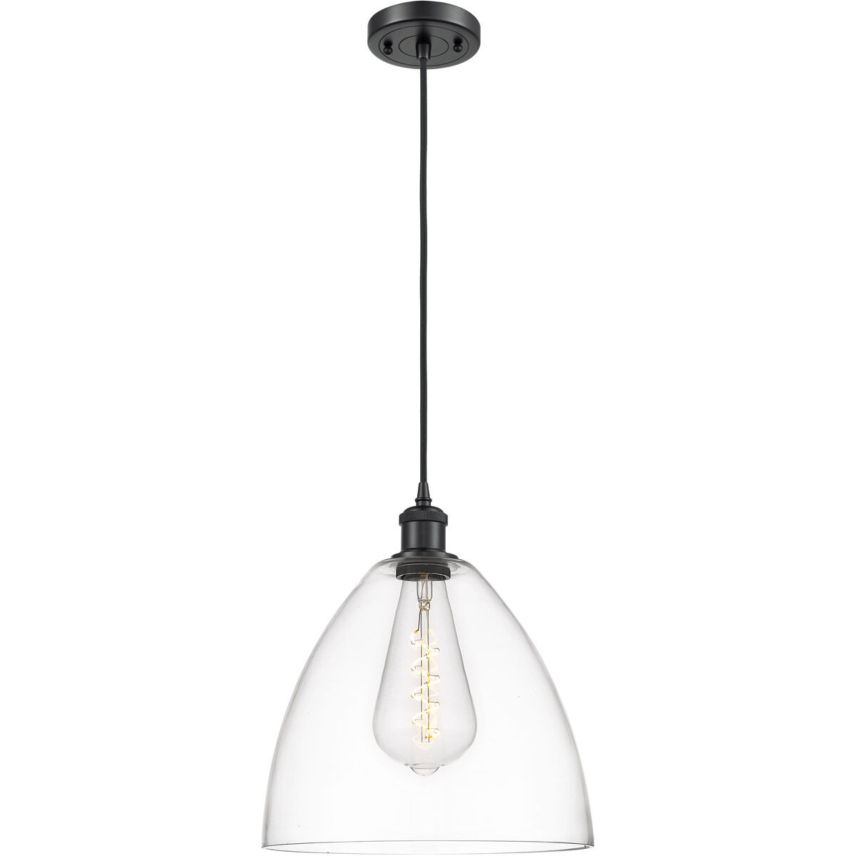 Clear glass dome pendant light hot sale