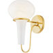 Adams Corner 1 Light 6.75 inch Aged Brass Wall Sconce Wall Light