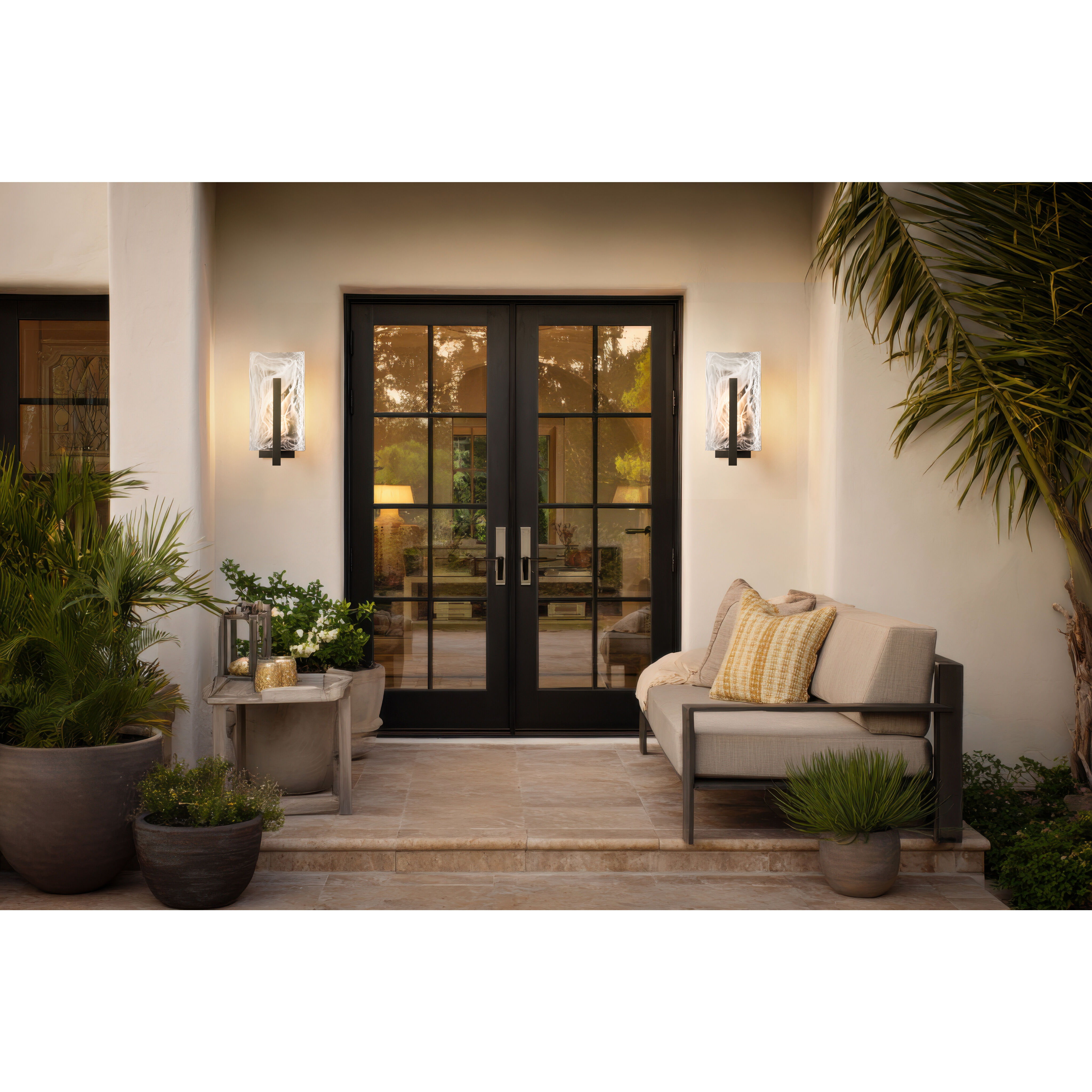 Arc 1 Light 20.8 inch Coastal Dark Smoke Outdoor Wall Sconce