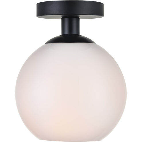 Baxter 1 Light 8 inch Black Flush Mount Ceiling Light