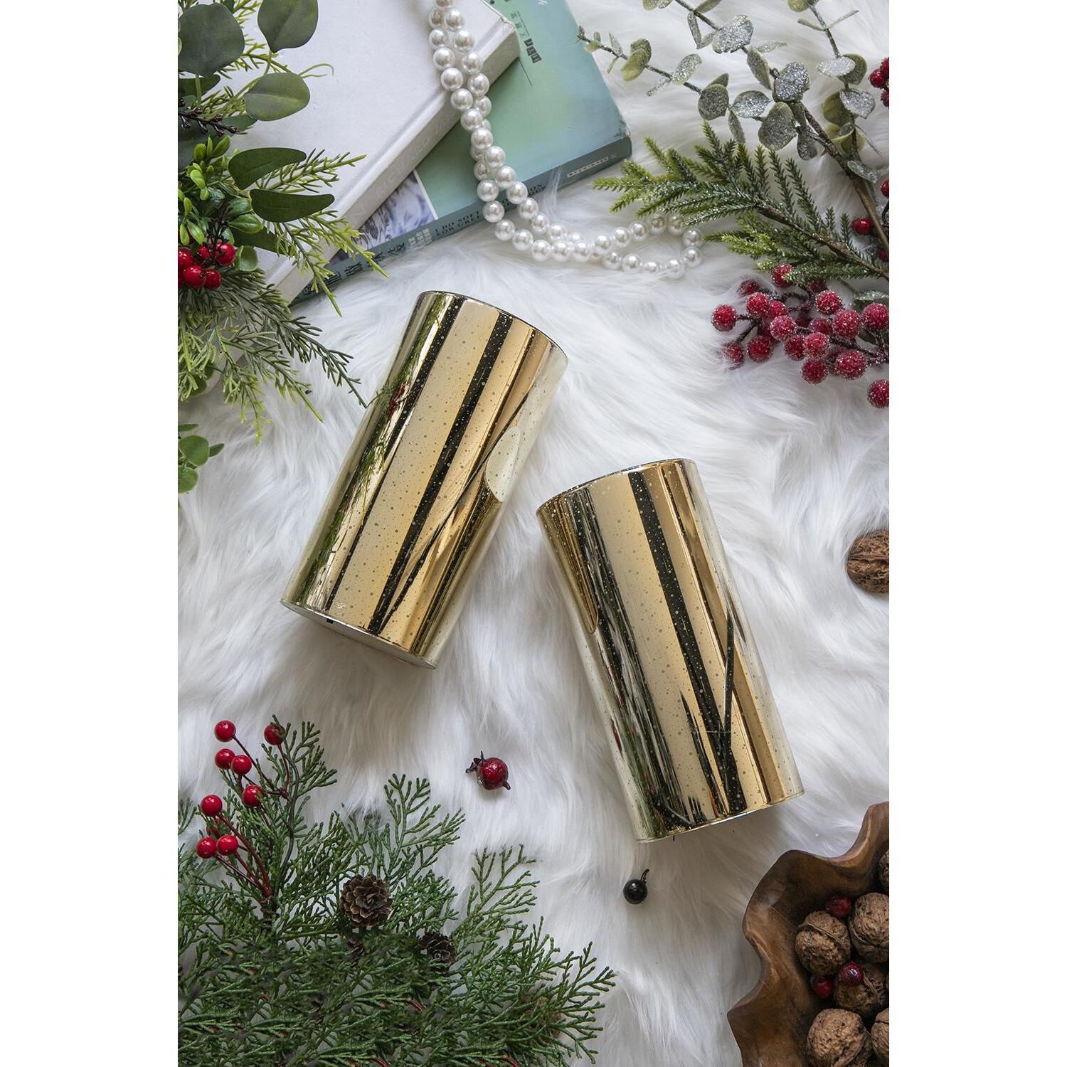 Speckled 8 X 4 inch LED Candle