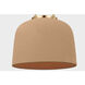 Richard June Liora 1 Light 12 inch Estate Brass Pendant Ceiling Light in Standard, Toast Stoneware