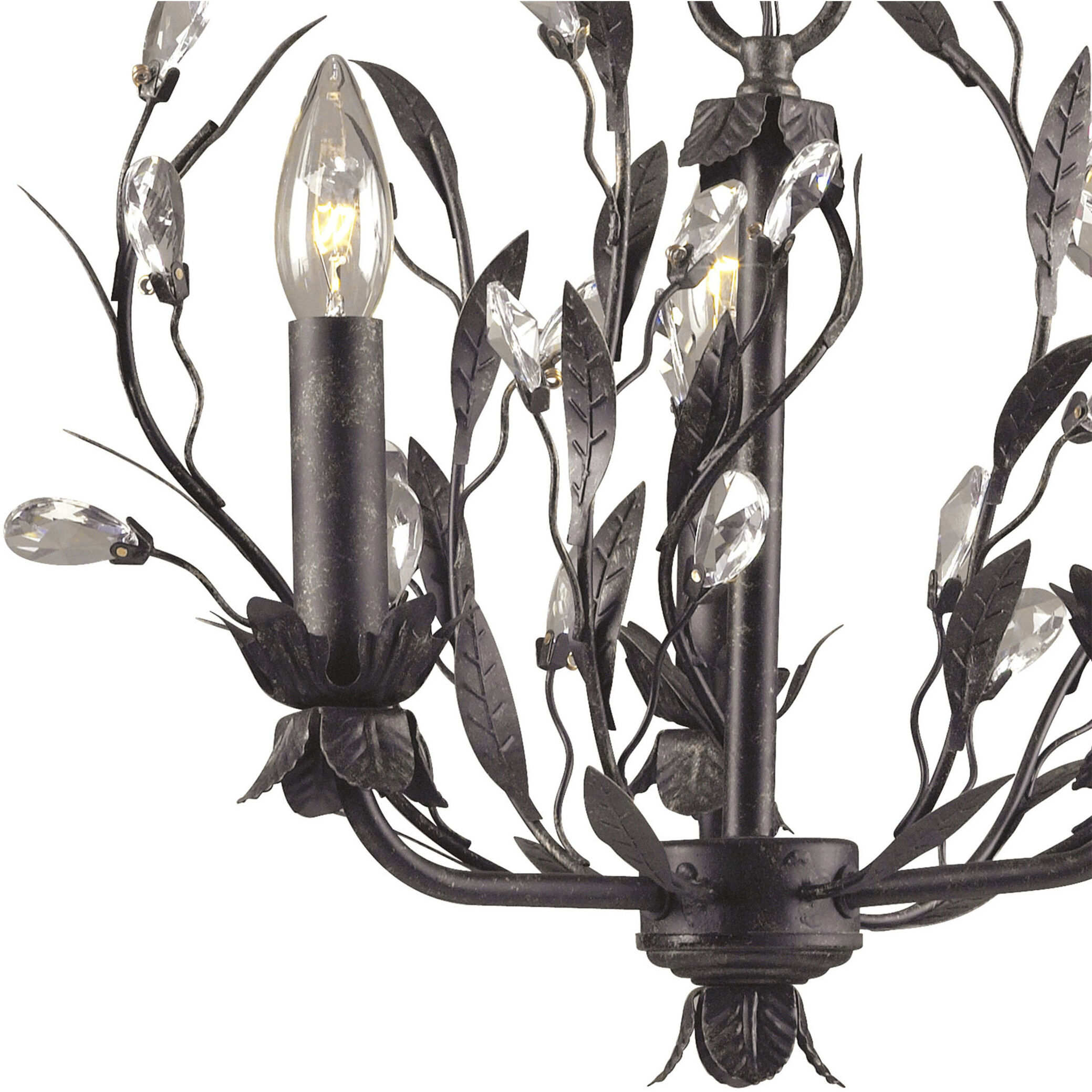 Circeo 3 Light 16 inch Silvered Bronze with Clear Chandelier Ceiling Light