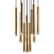 Reign LED 24 inch Aged Gold Brass Pendant Ceiling Light