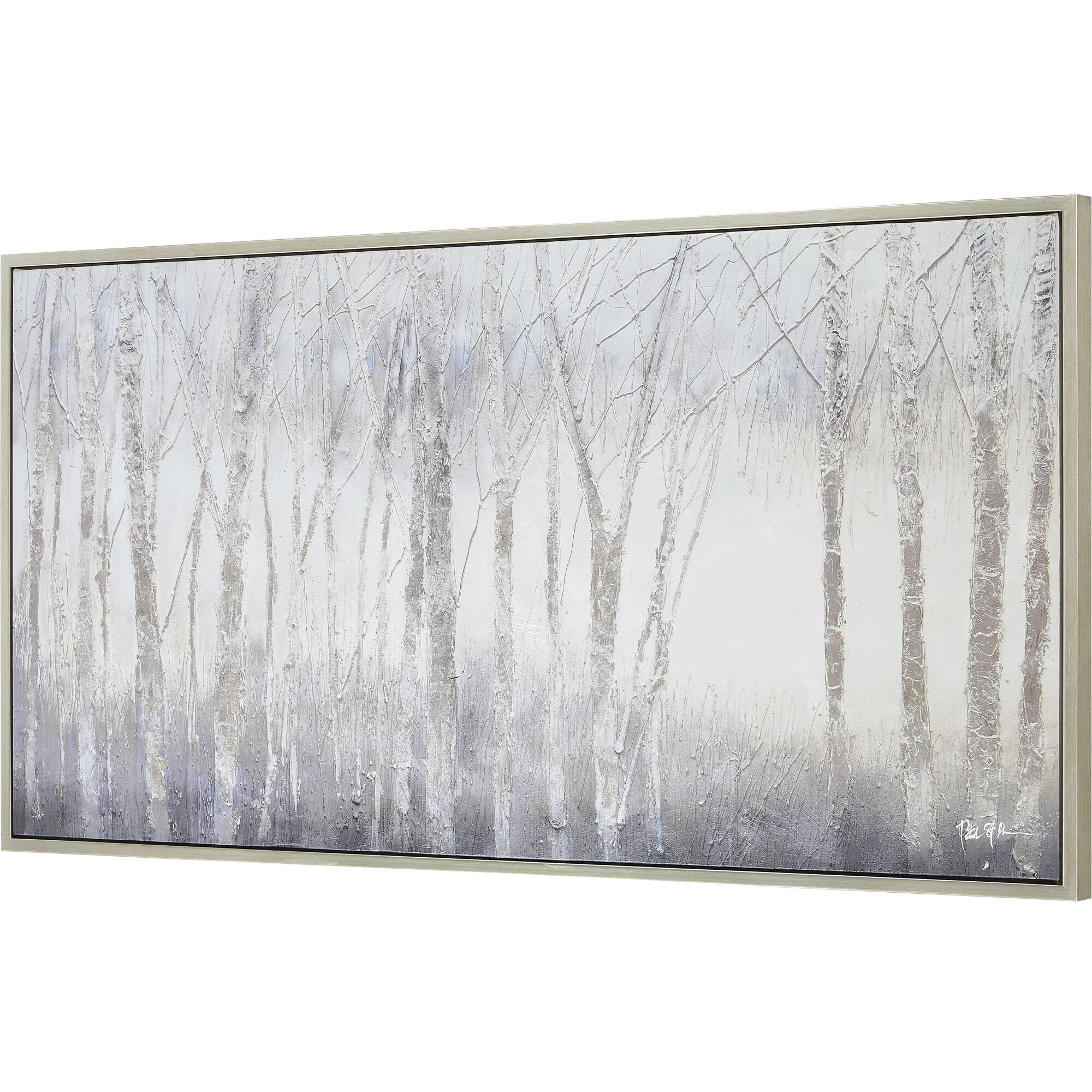 Anouska Grey/Off-White Canvas Art