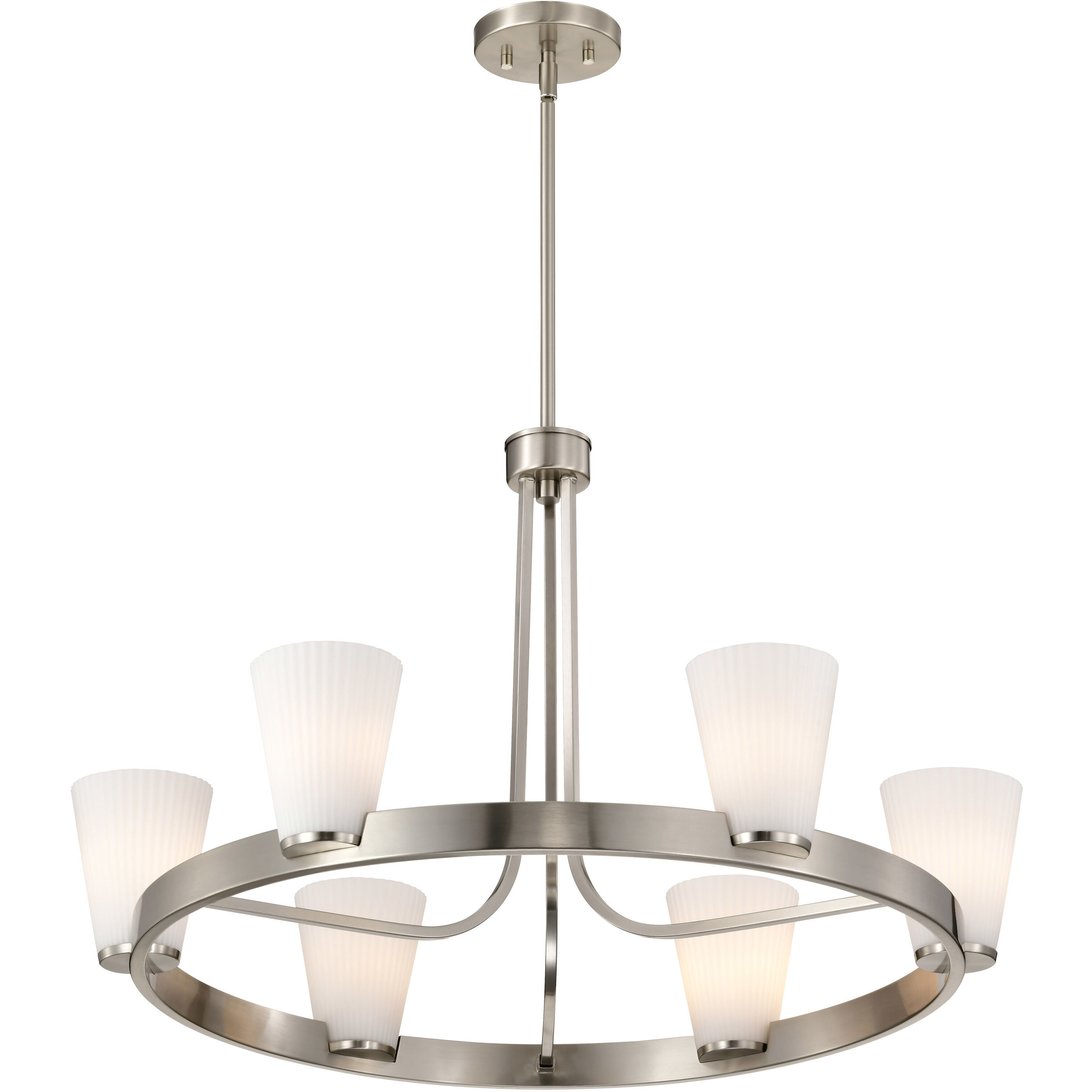 Royale 30 inch Brushed Nickel Chandelier Ceiling Light