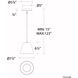 Chandra LED 8 inch Black Mini-Pendant Ceiling Light, dweLED