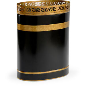 Bradshaw Orrell Black/Antique Gold Wastebasket