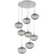Nova LED LED Classic Silver Chandelier Ceiling Light, Round Multi-Pendant