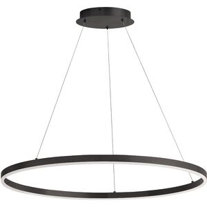 Circulo LED 32 inch Matte Black Chandelier Ceiling Light