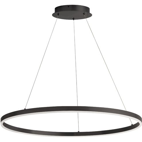 Circulo LED 32 inch Matte Black Chandelier Ceiling Light