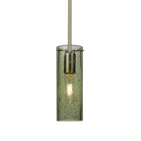Juni 10 1 Light Satin Nickel Stem Pendant Ceiling Light