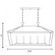 Townsend 5 Light 44 inch Warm Brass Linear Chandelier Ceiling Light, Essentials