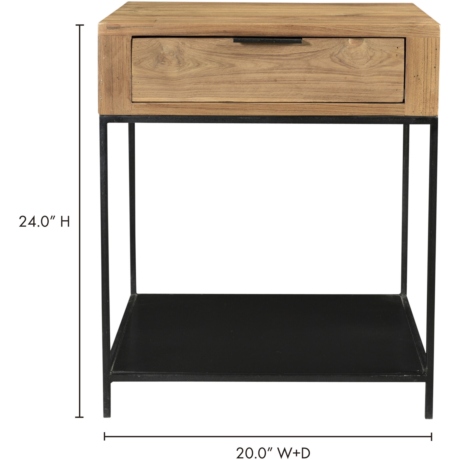 Joliet 24 X 20 inch Natural Side Table