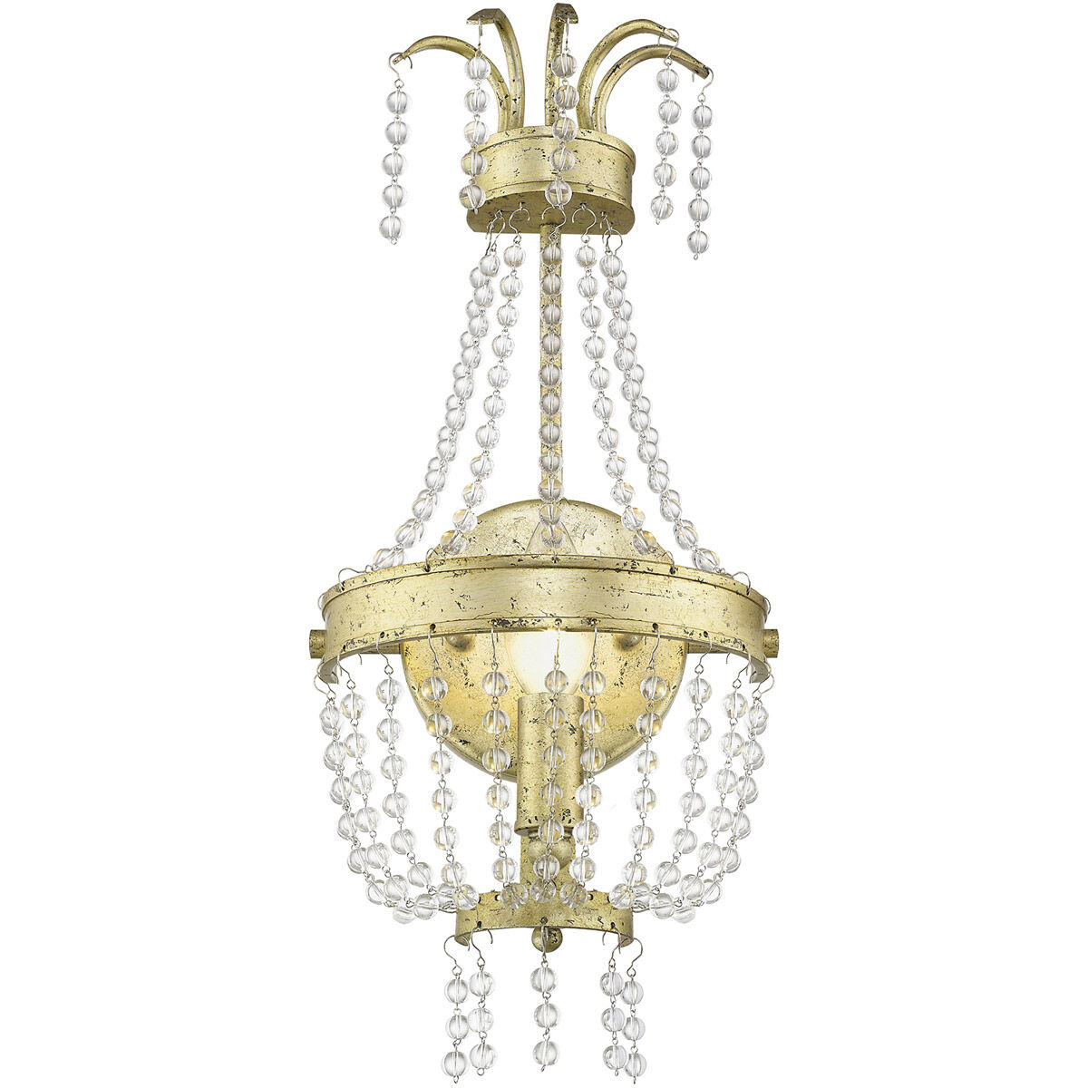 Valentina 1 Light 8 inch Hand Applied Winter Gold ADA Wall Sconce Wall Light