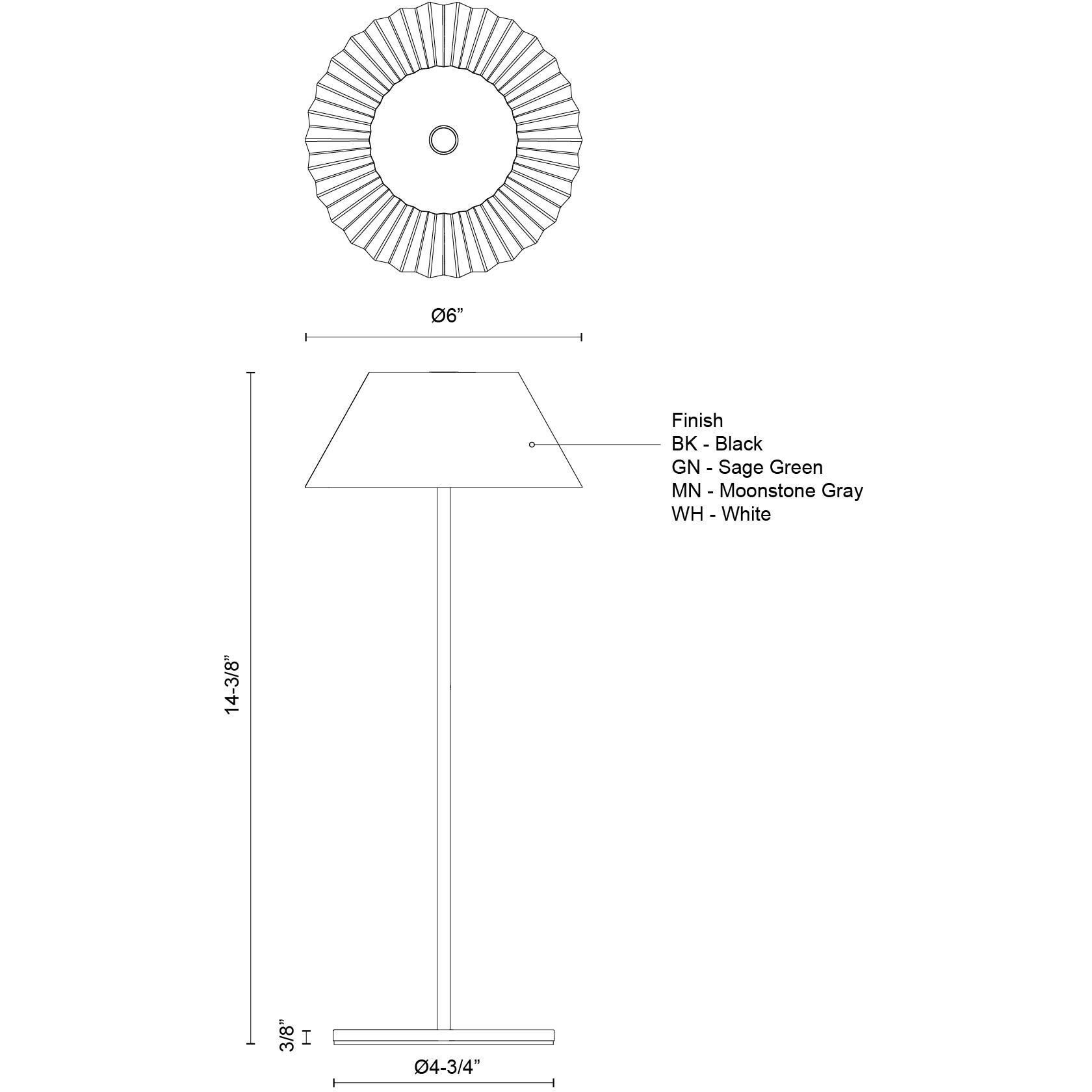 Zola 14.38 inch 3.00 watt Sage Green Table Lamp Portable Light