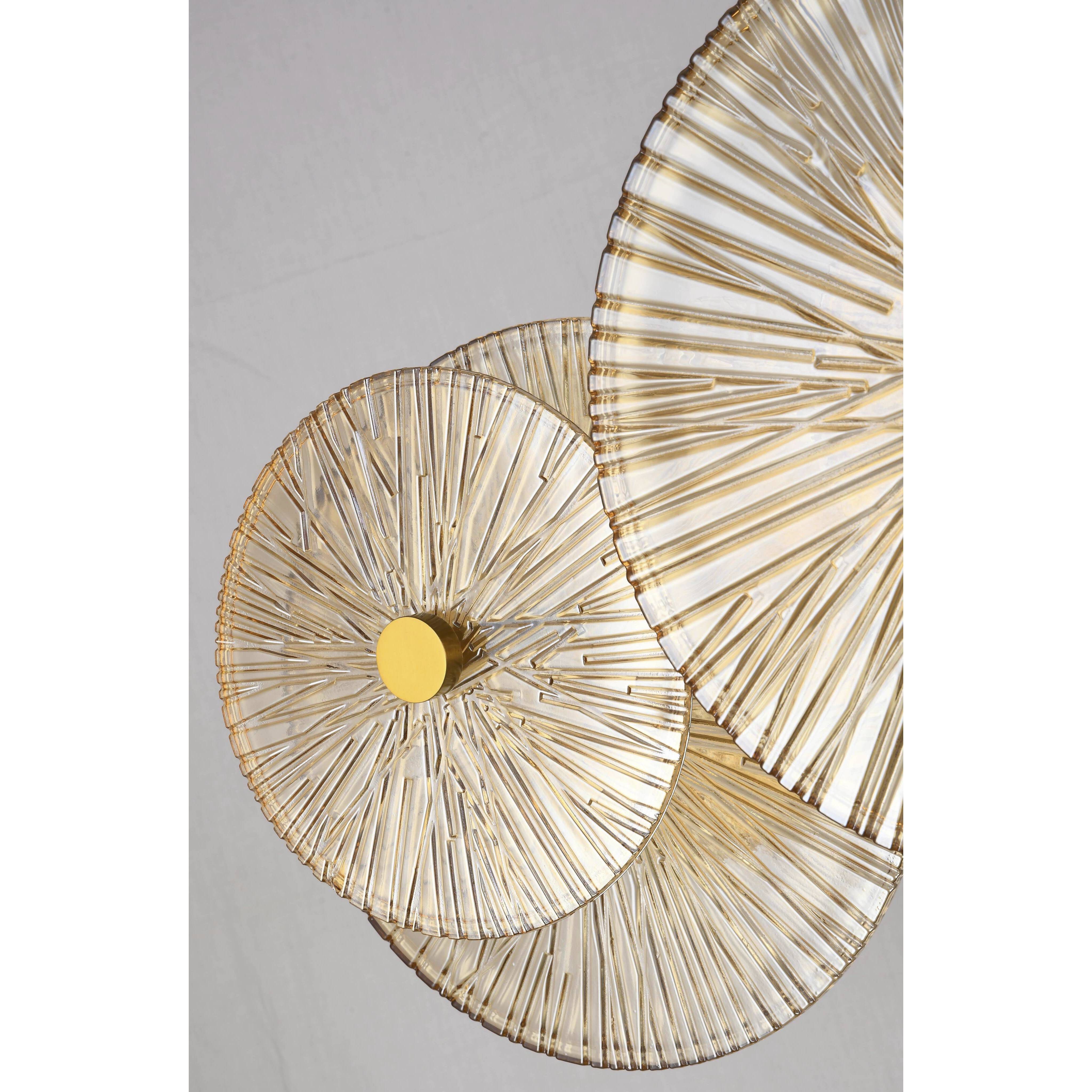 Canada 12 Light 15.7 inch Brass Chandelier Ceiling Light