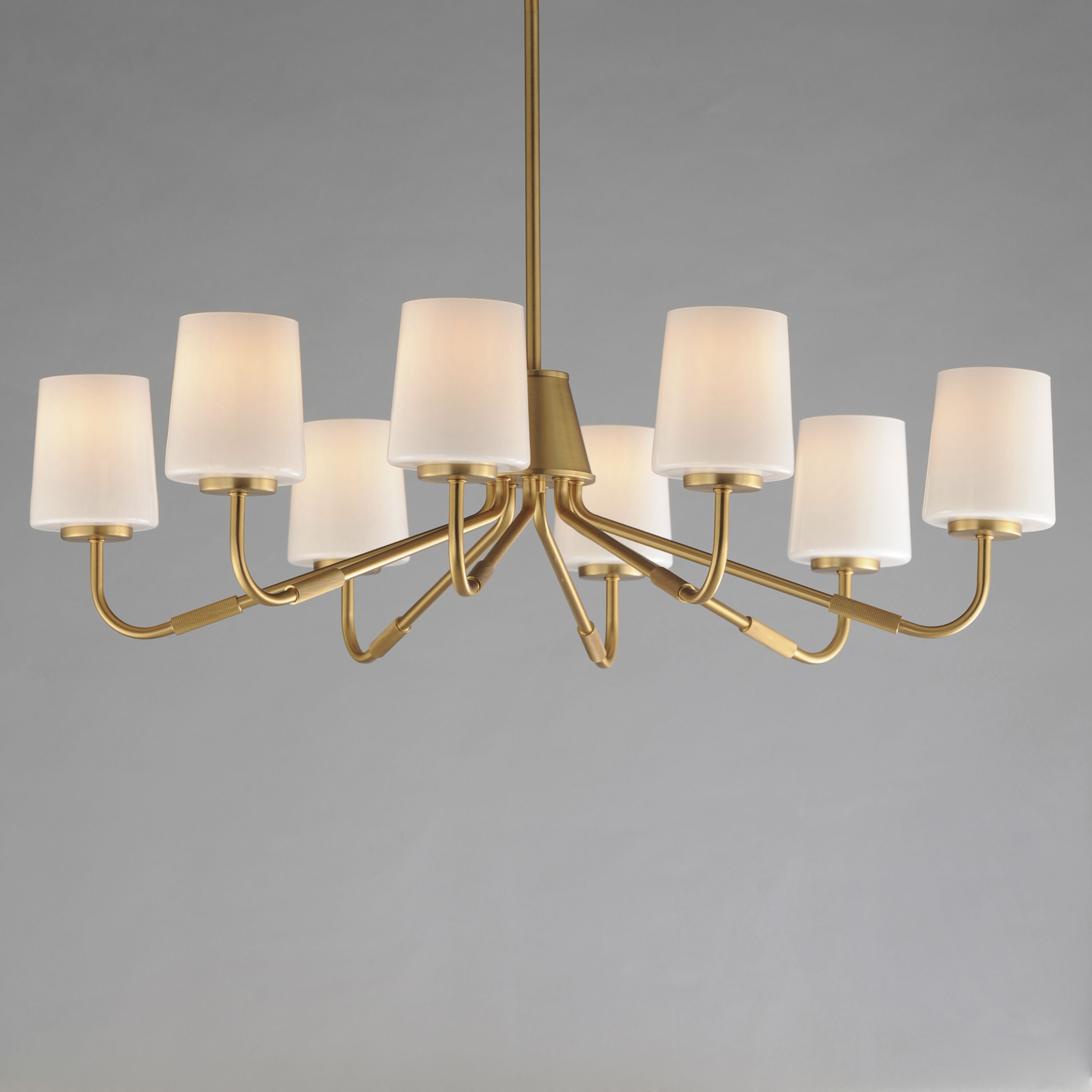 Durham 8 Light 34.25 inch Natural Aged Brass Chandelier Ceiling Light