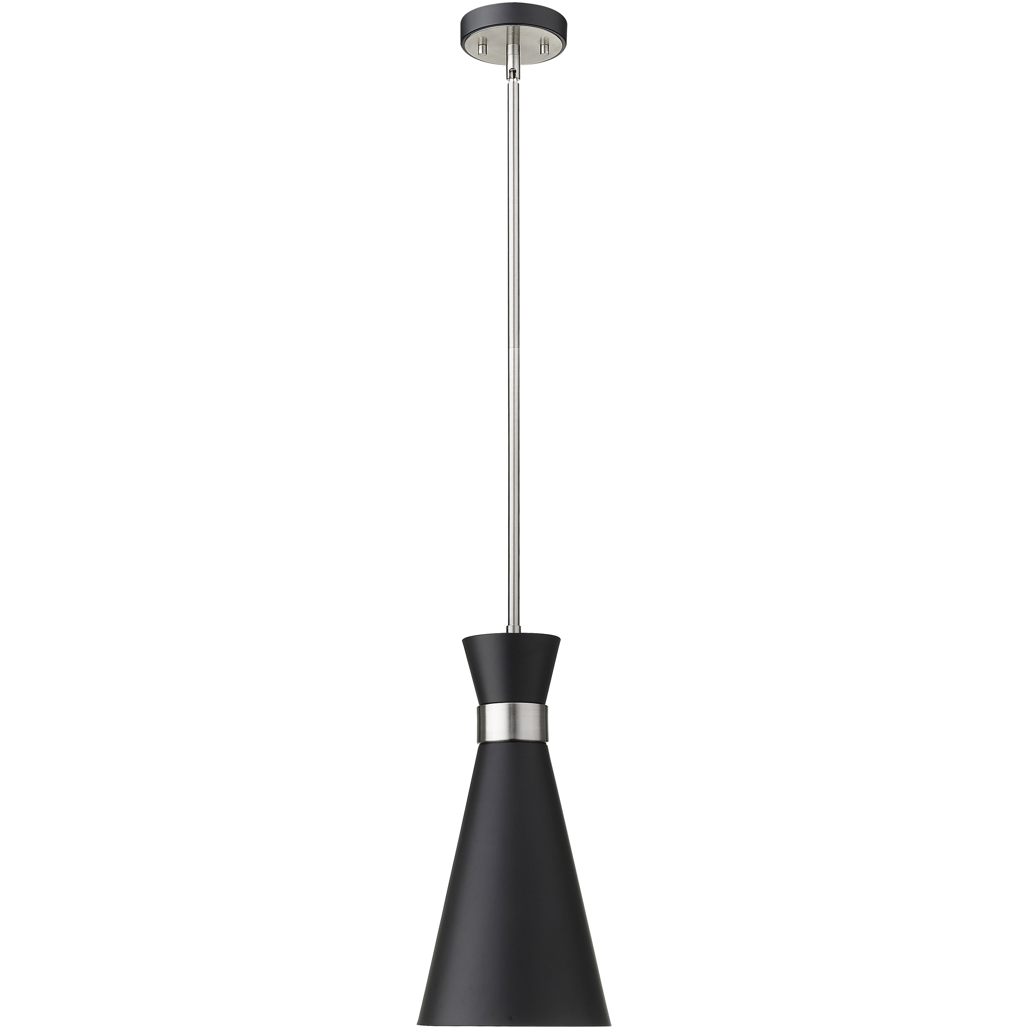 Soriano 1 Light 8 inch Matte Black and Brushed Nickel Pendant Ceiling Light
