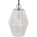 Klima 1 Light 8.5 inch Gold Pendant Ceiling Light