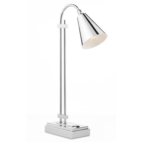 Symmetry 21 inch Polished Nickel Desk Lamp Portable Light