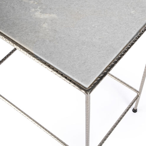 Isa Marble End Table in White