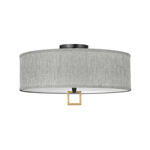 Galerie Link LED 24 inch Black Semi-Flush Mount Ceiling Light