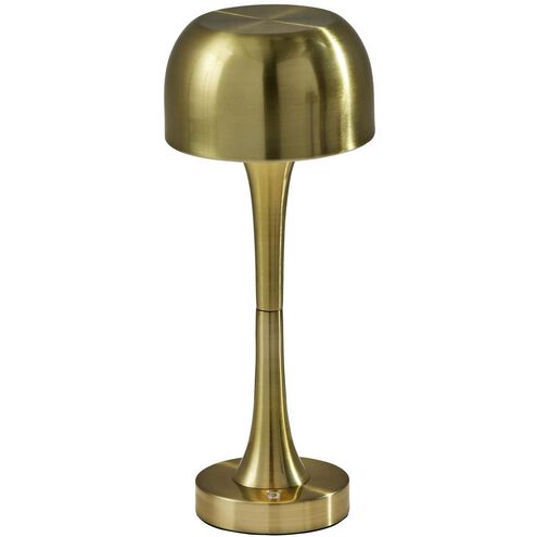 Jimmy 15 inch 2.00 watt Antique Brass LED Cordless Table Lamp Portable Light