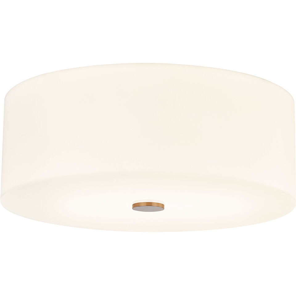 Acryluxe Collection - Classic Family 4 Light 18 inch Brushed Brass Flush-Mount Ceiling Light in 18" D x 18" W x 6.75" H, EVOLV