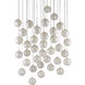 Finhorn 36 Light 33 inch Painted Silver/Pearl Multi-Drop Pendant Ceiling Light