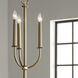 Florence 3 Light 11.25 inch Brushed Natural Brass Chandelier Ceiling Light