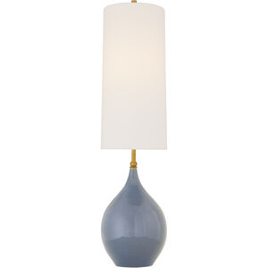 Thomas O'Brien Loren 31.25 inch 60 watt Polar Blue Crackle Table Lamp Portable Light, Large