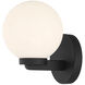 Ardeva 1 Light 6 inch Matte Black Wall Sconce Wall Light