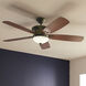 Crescent 56 inch Olde Bronze with Gold Highlights with Walnut Blades Ceiling Fan