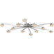 Kelly Wearstler Pedra LED 60 inch Polished Nickel Staggered Arm Flush Mount Ceiling Light, Grande