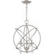 Aria 3 Light 15 inch Brushed Nickel Convertible Mini Chandelier/Ceiling Mount Ceiling Light