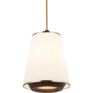 Desert Flyer 3 Light 16 inch Satin Brass with Medium Walnut Foyer Ceiling Light