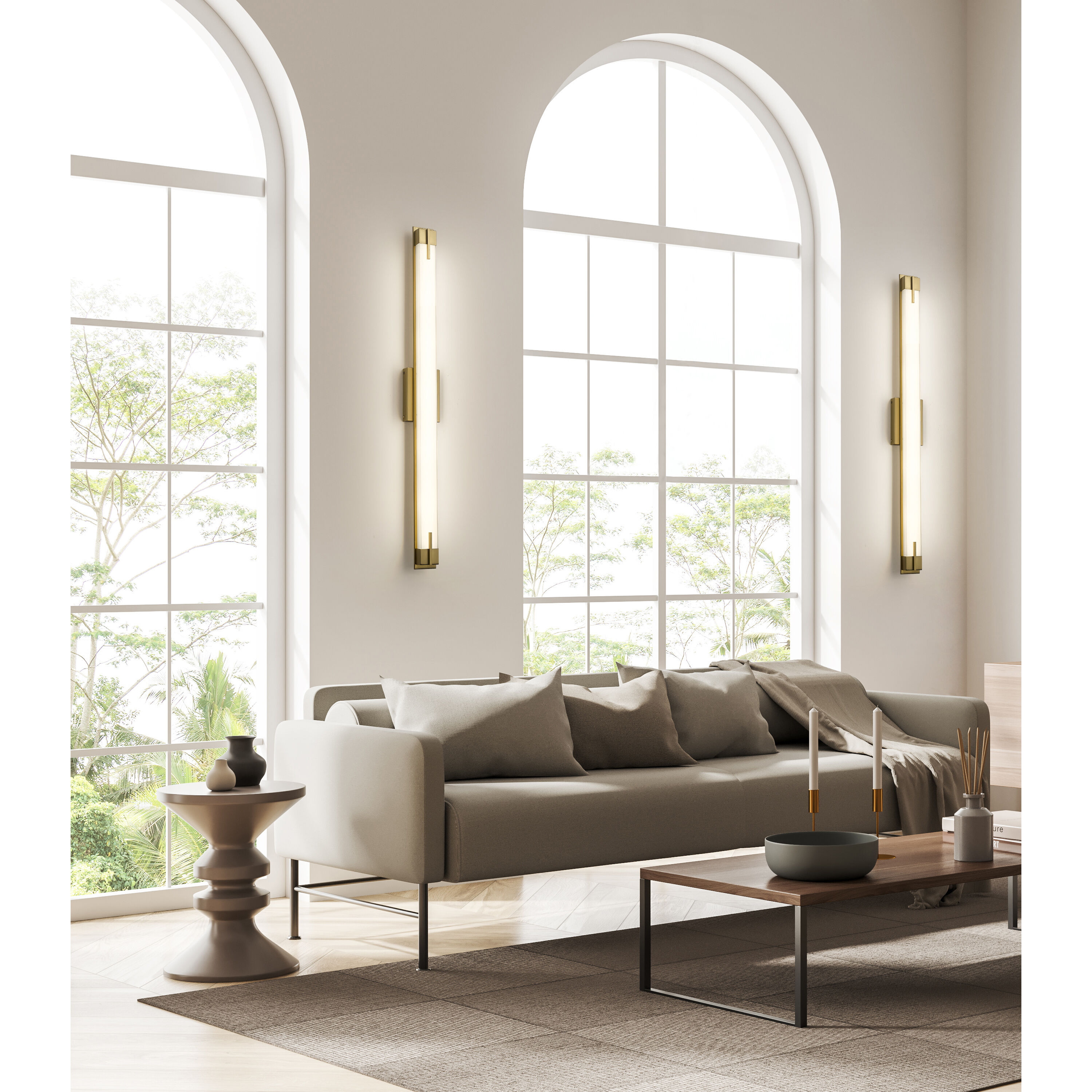 Chase LED 43 inch Modern Gold Bath Vanity Light Wall Light