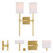 Marcus 2 Light 13 inch Satin Brass Wall Sconce Wall Light