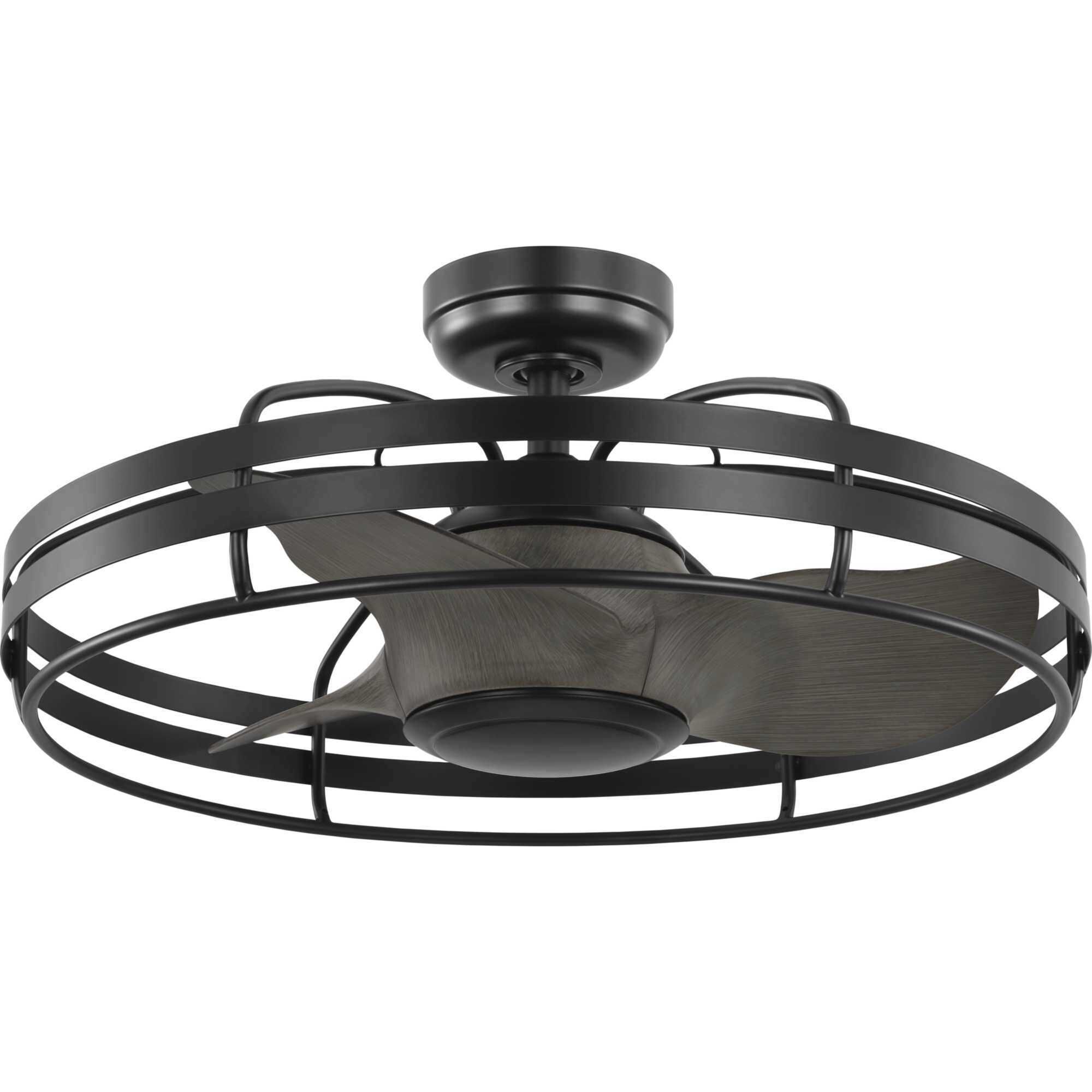 Bastrop 26 inch Matte Black with Rustic Charcoal Blades Ceiling Fan