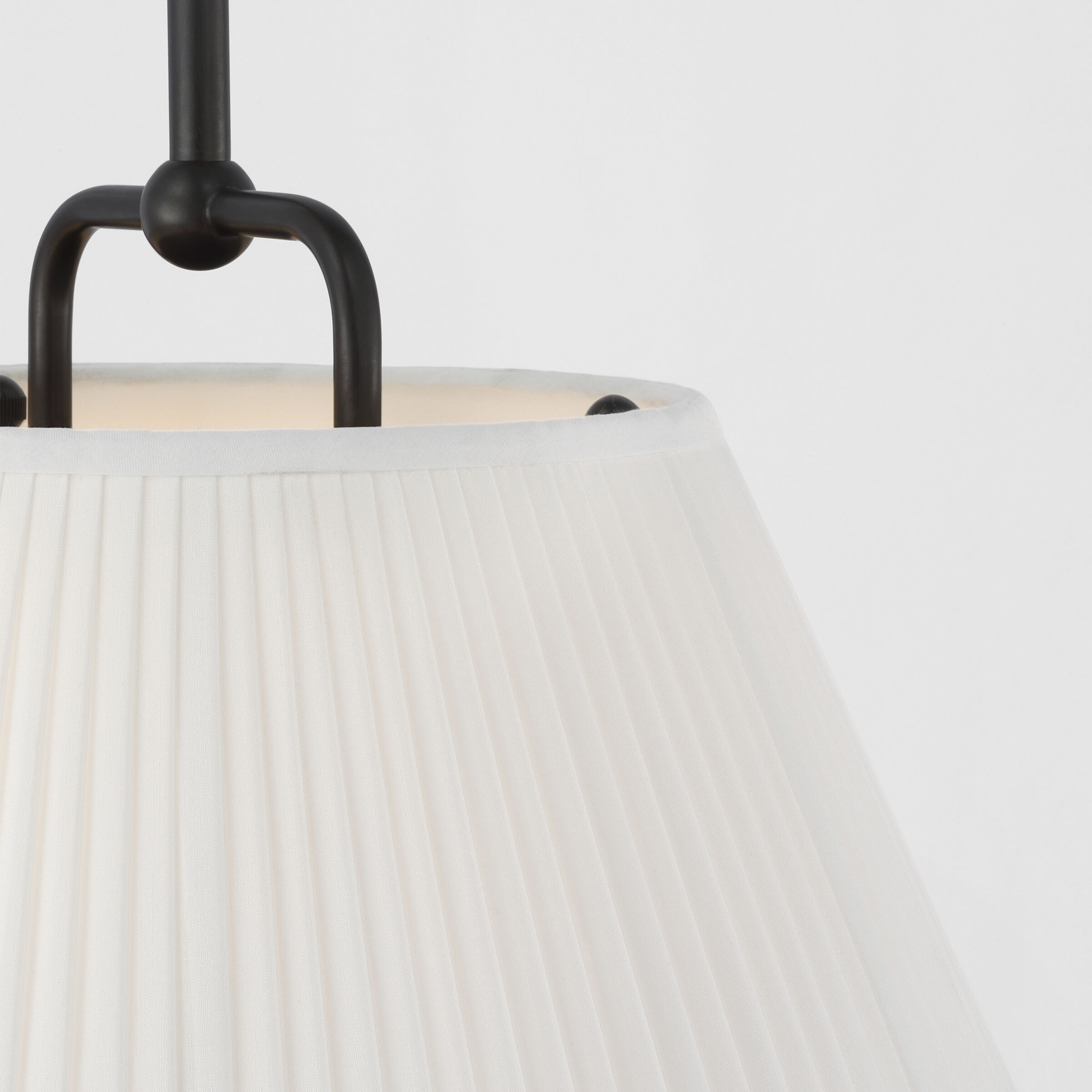 Amber Lewis Serrato LED 20 inch Bronze Hanging Shade Ceiling Light