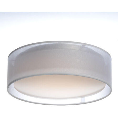 Prime LED 16 inch Flush Mount Ceiling Light in White Organza
