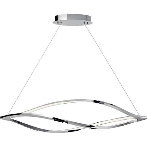 Meridian LED 14.25 inch Chrome Chandelier Ceiling Light