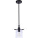 Canon 1 Light 7.5 inch Midnight Outdoor Pendant