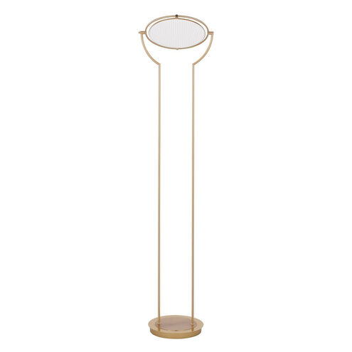 Zeitlos 75 inch 78 watt Satin Brass Floor Lamp Portable Light, Bankamp Astoria
