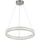 Chevron LED 23.62 inch Brushed Nickel Pendant Ceiling Light